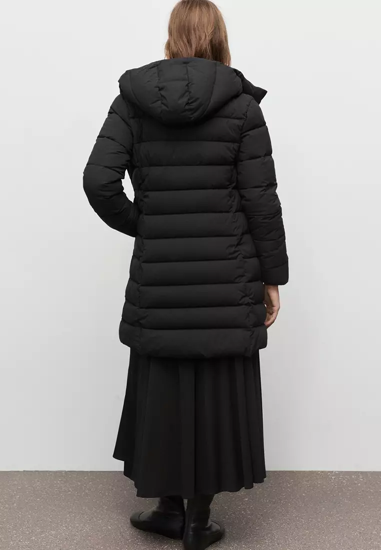 Midi Quilted Anorak with Hood