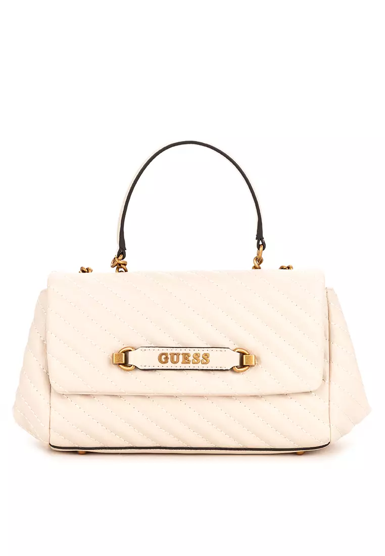 GUESS Women's Sela Convertible Crossbody Flap Bag - Quilted Pebble PU, Adjustable Strap, Zip & Slip Pockets - View #2