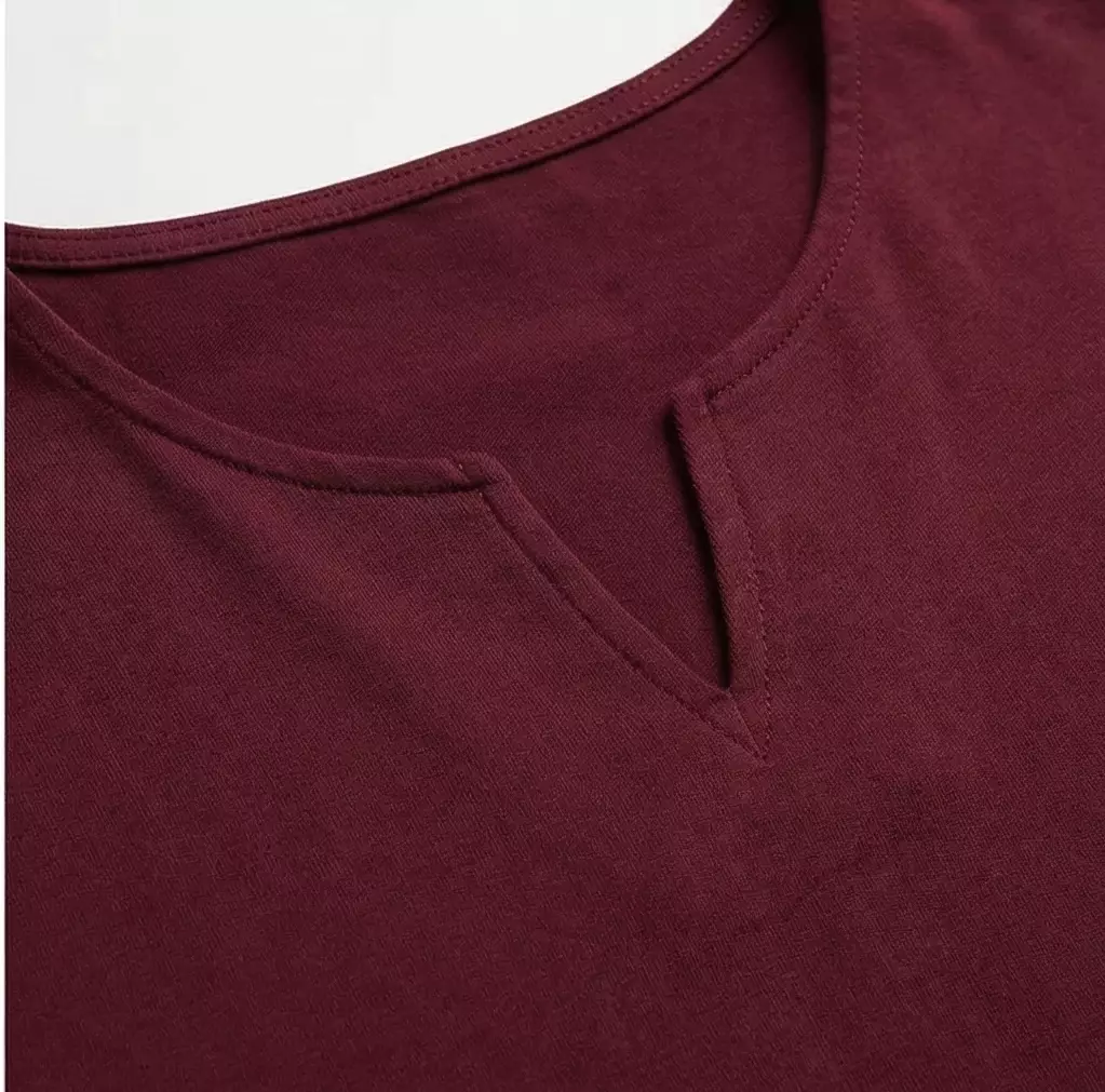 THIRDDAY Kaos Koko Pria Lengan Pendek Polos Cotton Hybrid 240gsm Maroon MTZ04