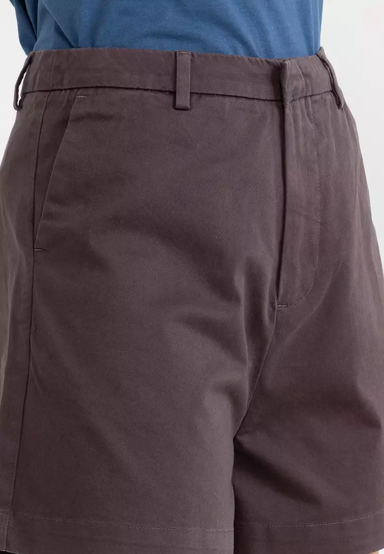 Hi Rise Twill Shorts