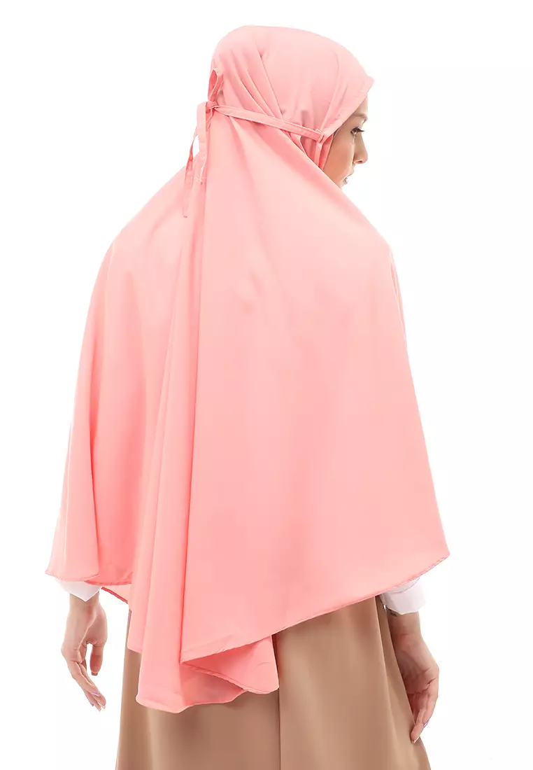 Nindy Jilbab Khimar Bergo Jumbo Motif Polos Relaxed Fit - Salem