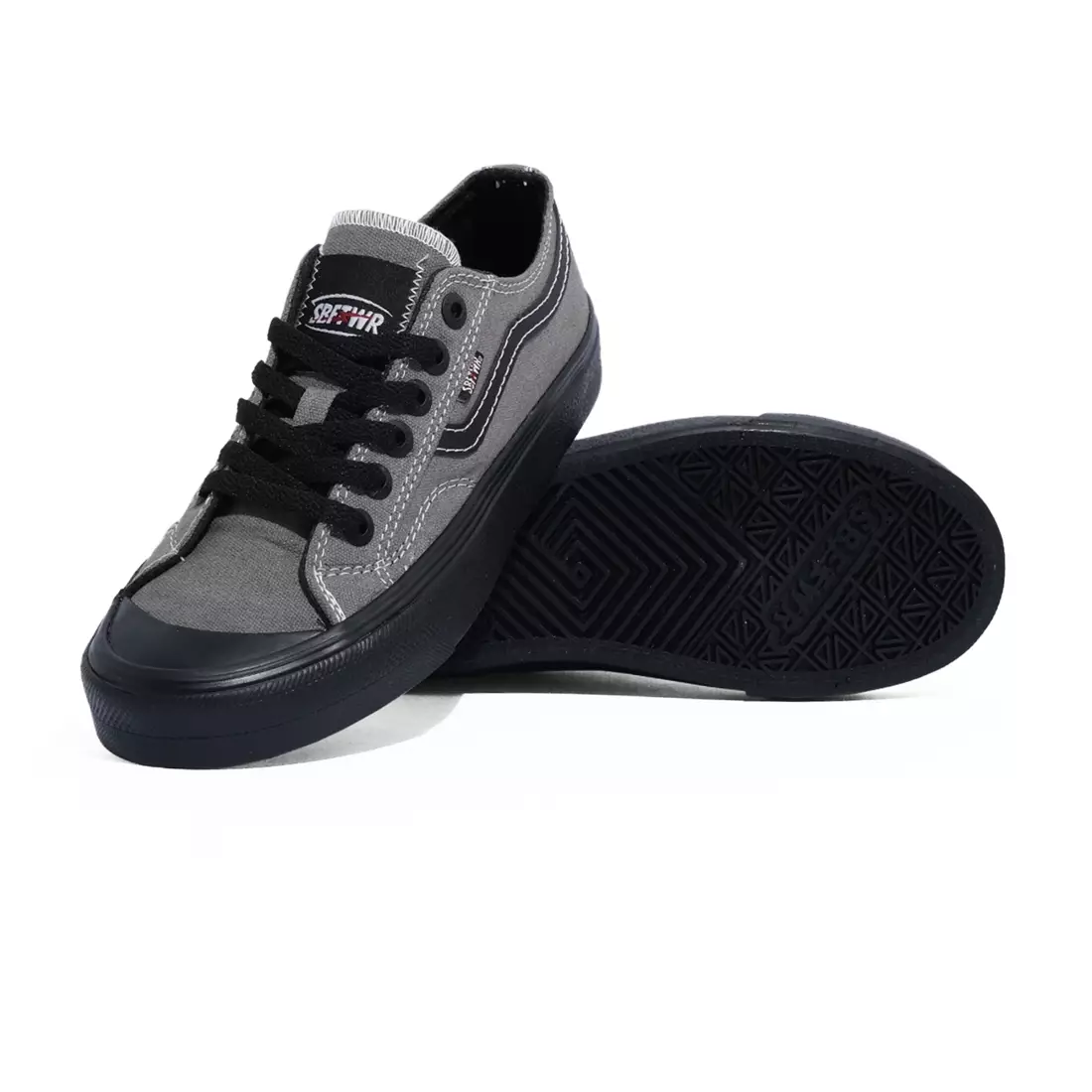 SABA Veloz Low Black Grey - Sepatu Sneakers Casual Pria Wanita