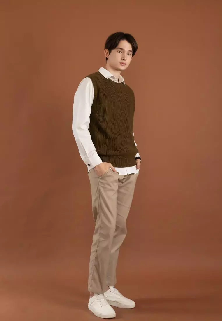 Jual Kale Clothing Kale Fenchy Brown / Vest atau Rompi Pria premium