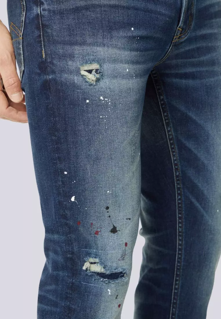 Men's Modern Straight V57 Orta Dark Tone Indigo Jeans