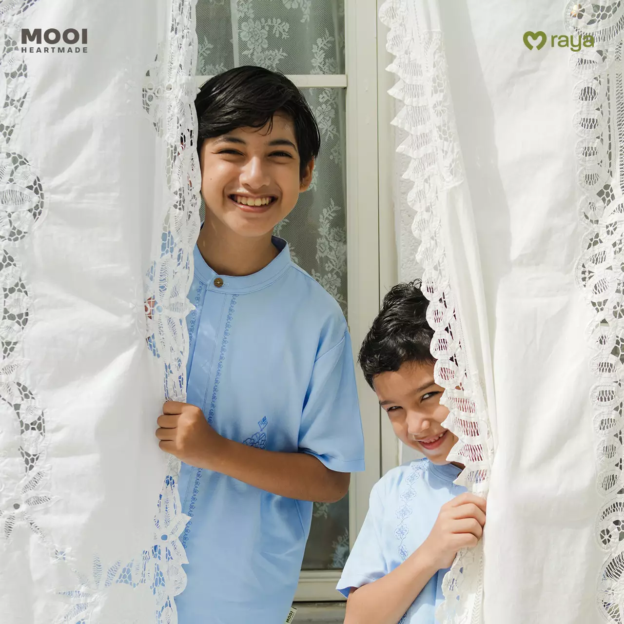 Mooi Arham Koko Set Setelan Koko Anak Raya Collection Basic Series 2026 - Sky Blue