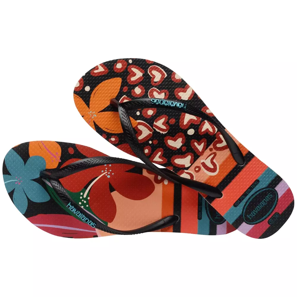 Havaianas 9446 Slim Patchwork - Beige/Black - Sandal Wanita