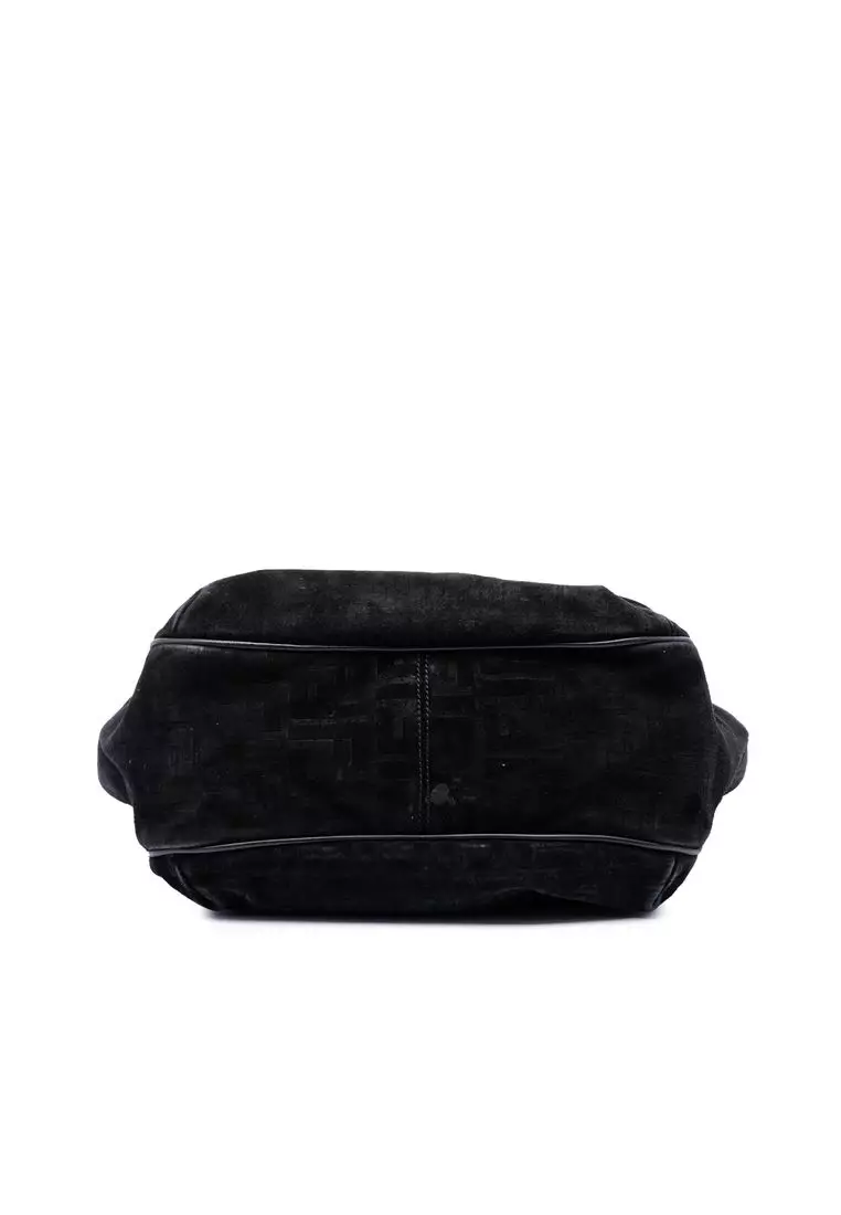 Pre-Loved Fendi Zucca Suede Chef Tote