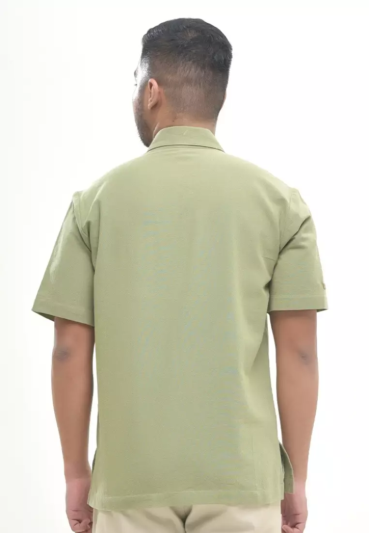 Rabbani - Kemeja Koko Lengan Pendek Kemko Qossam Exclusive - Green