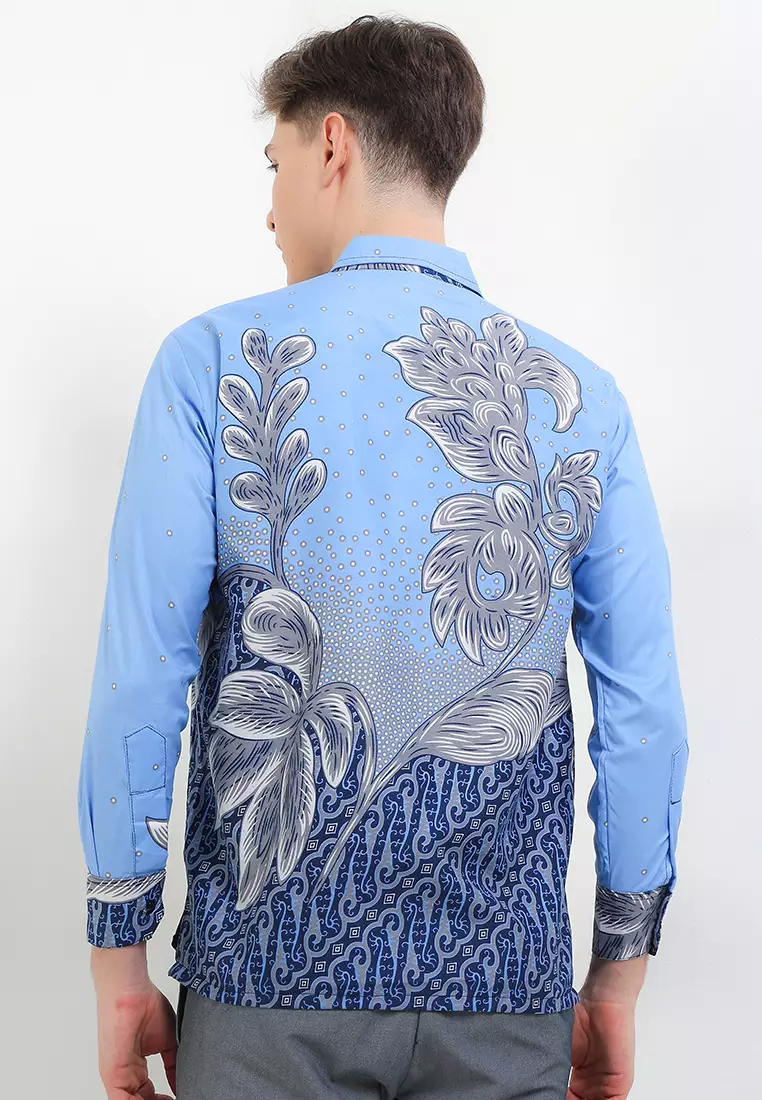 Anggrek Kemeja Batik Exclusive Premium Pria Casual Modern Lengan Panjang