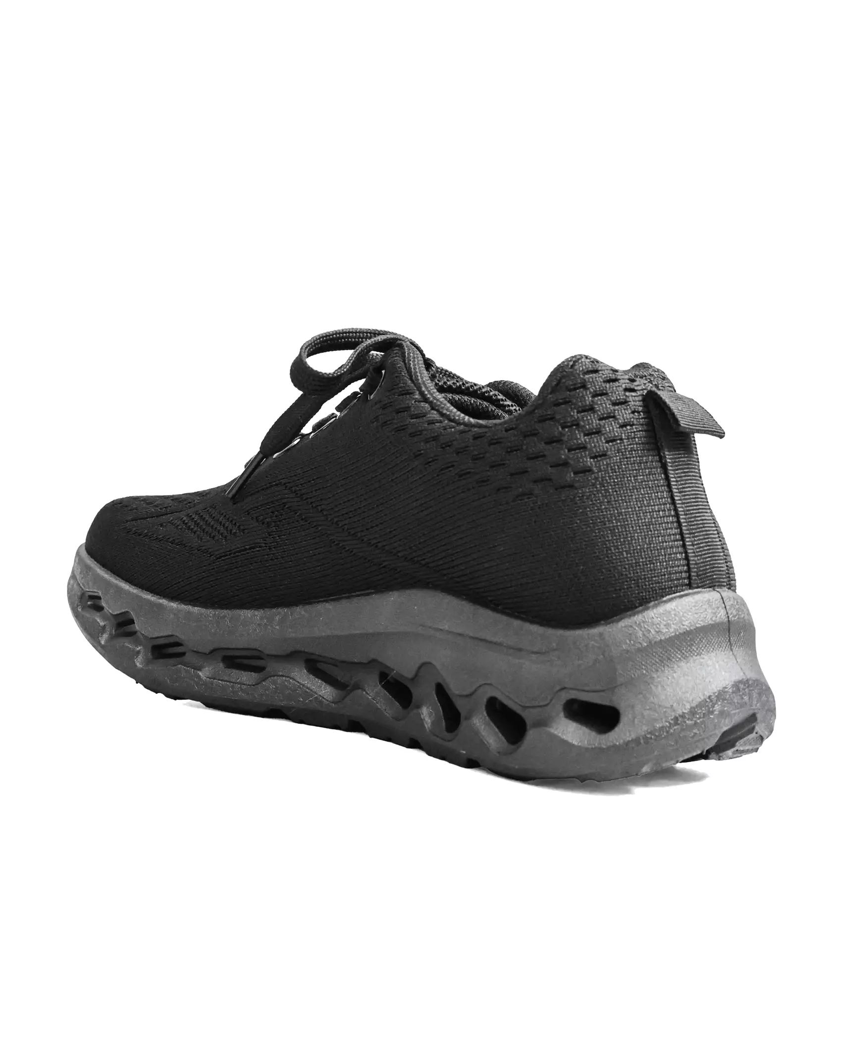 Dr. Kevin Sepatu Olahraga Sport Wanita Sneakers Rajut Tali Sepatu Sekolah Hitam 589-095