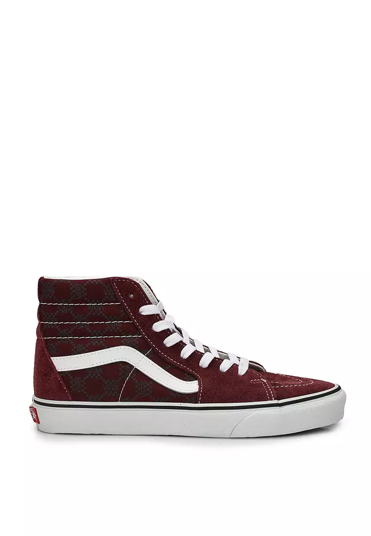 Red velvet vans high on sale tops