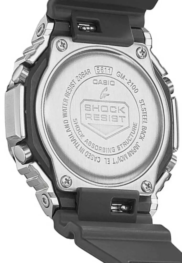 Casio G-SHOCK Jam Tangan Pria - Black Silver - Resin - GM-2100-1ADR