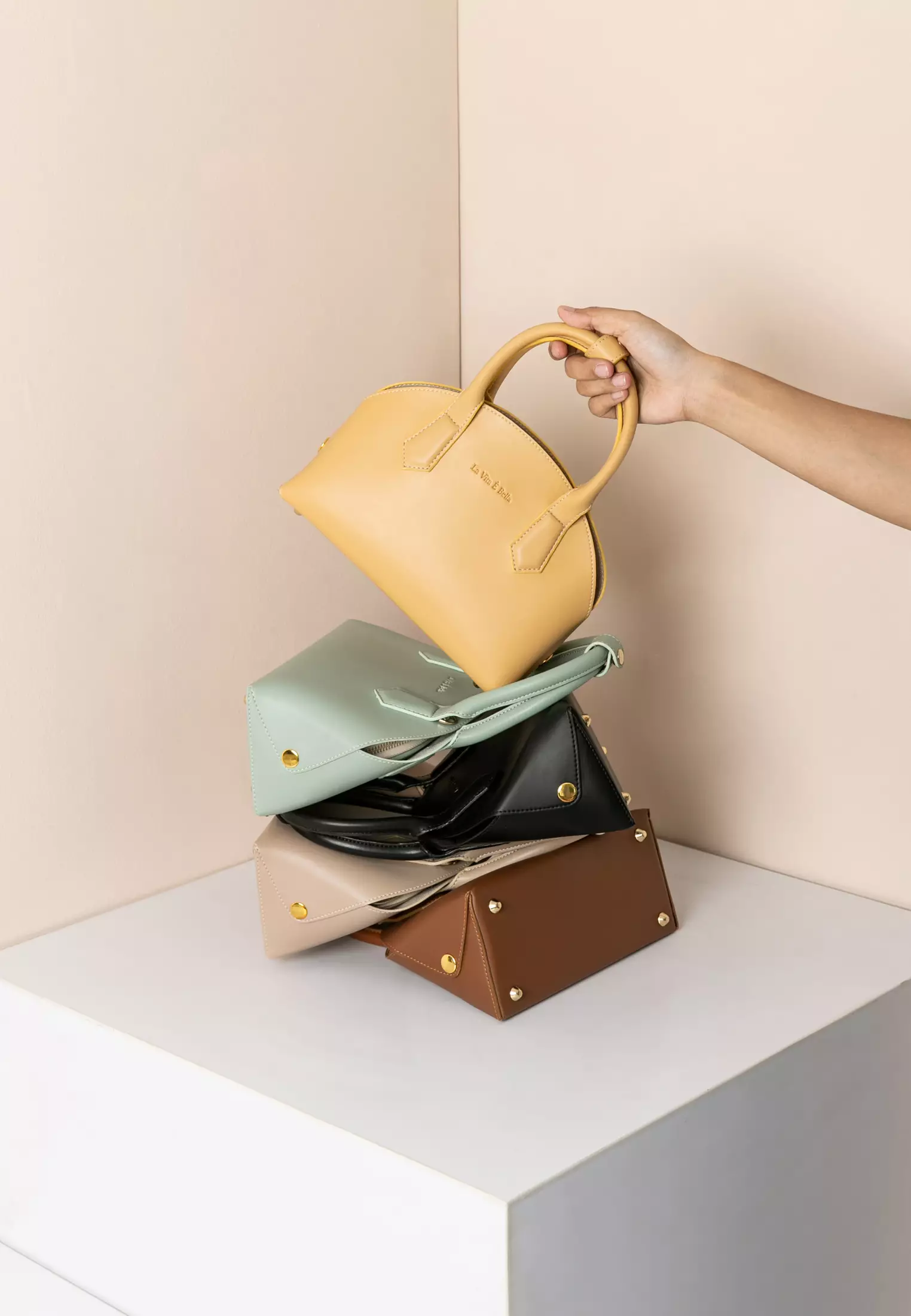 Halve Women Hand Bag with Crossbody Strap