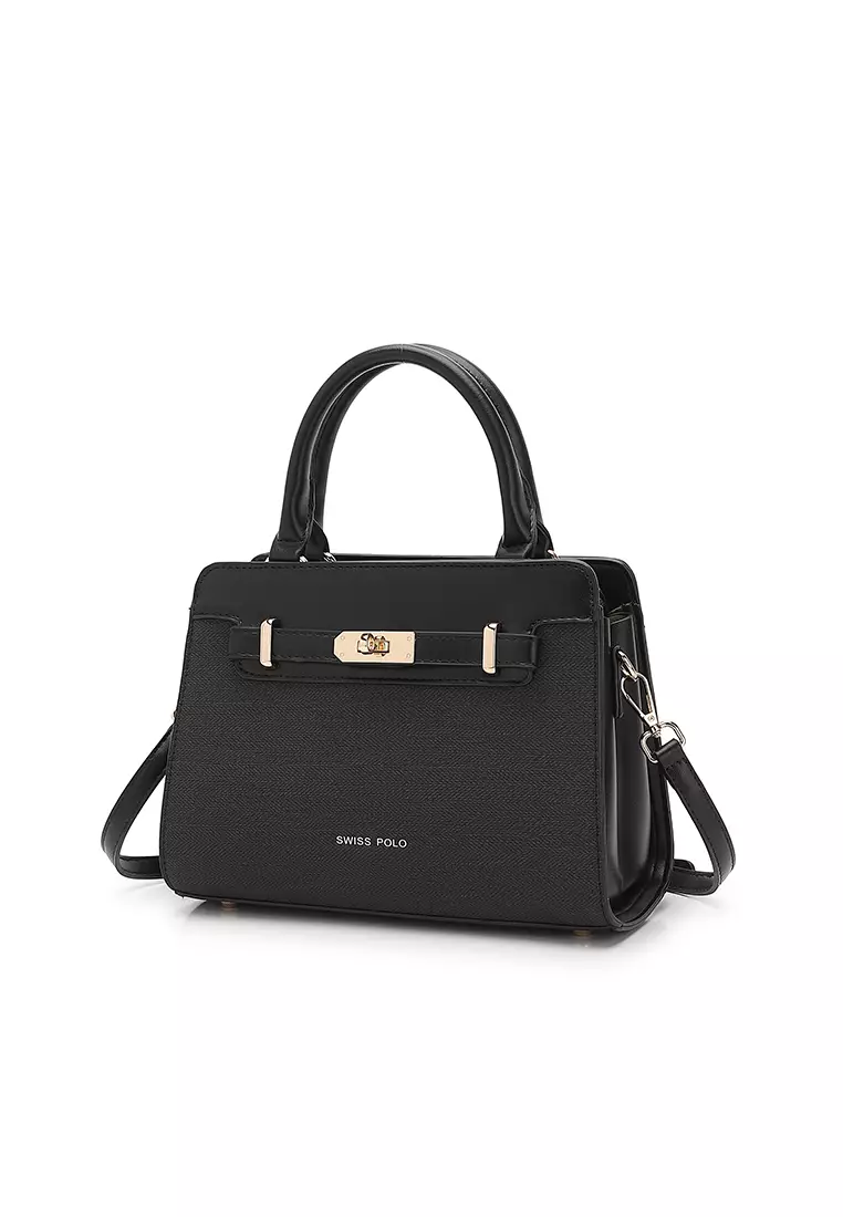 Women's Top Handle Bag / Sling Bag / Crossbody Bag / Shoulder Bag - Black