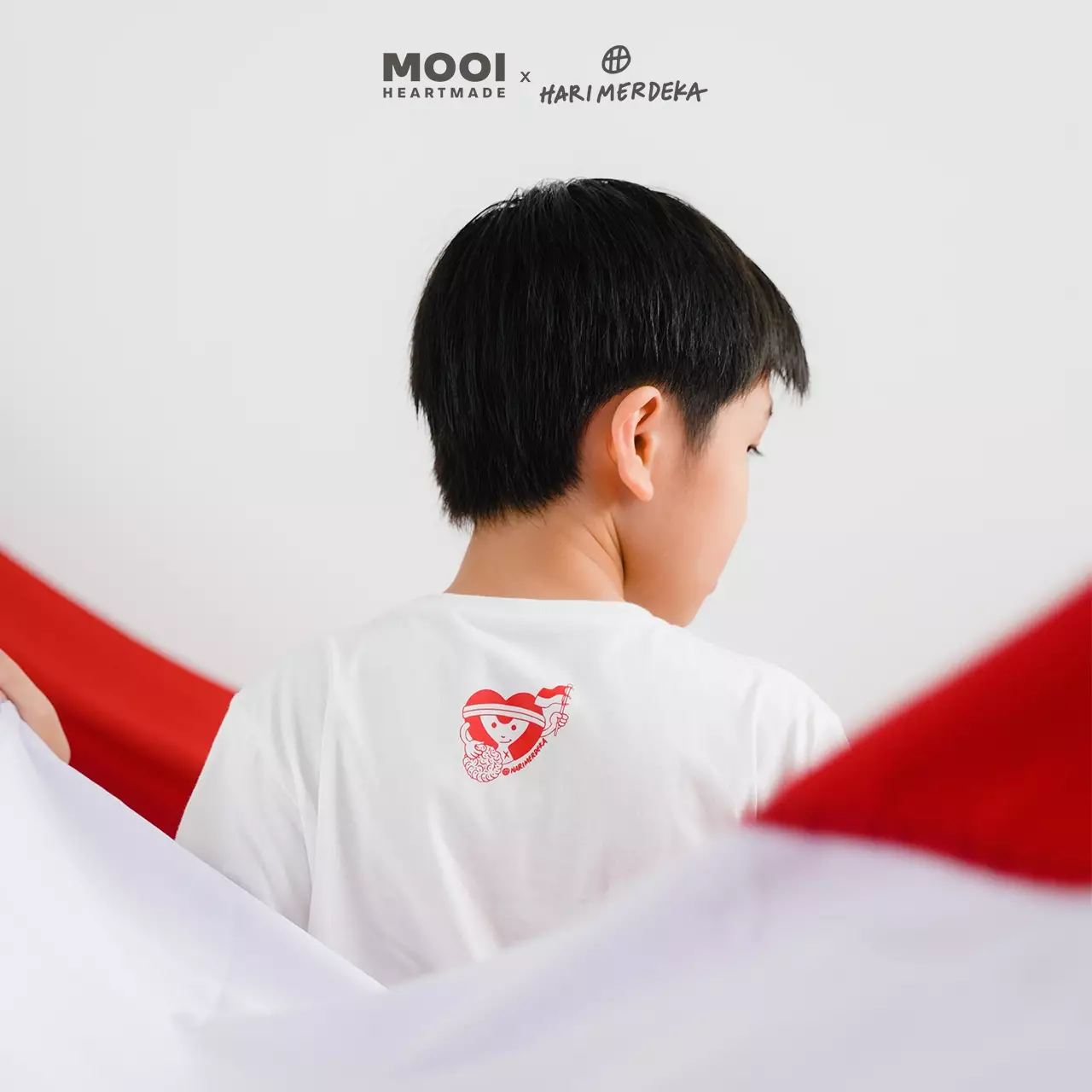 Mooi x Hari Merdeka 17 Agustus Kaos Kemerdekaan Anak T-shirt Anak Indonesia Merdeka - Red