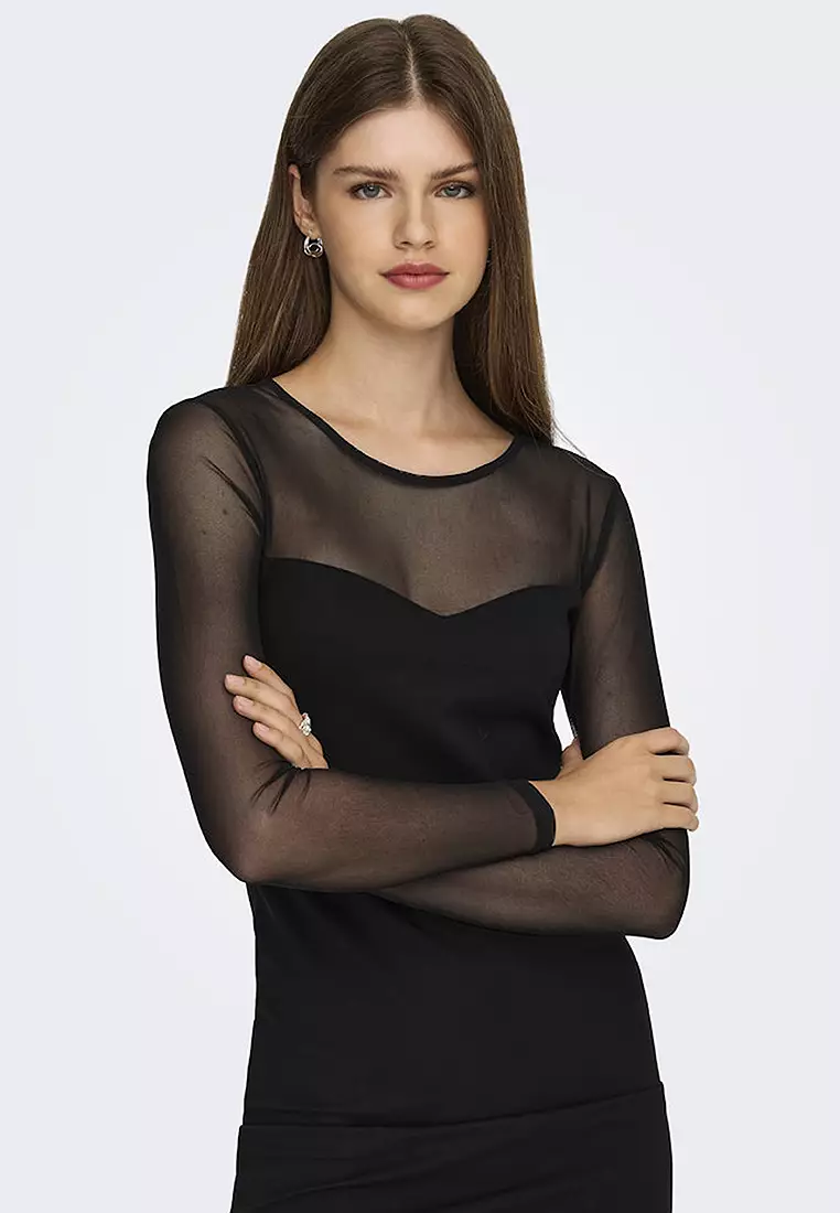 Long Sleeve Mix Bodycon Dress