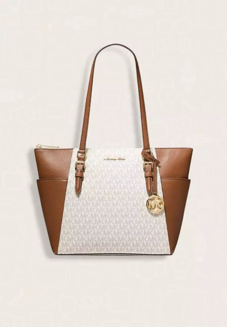 Jual MICHAEL KORS Michael Kors Charlotte Large Logo and Leather