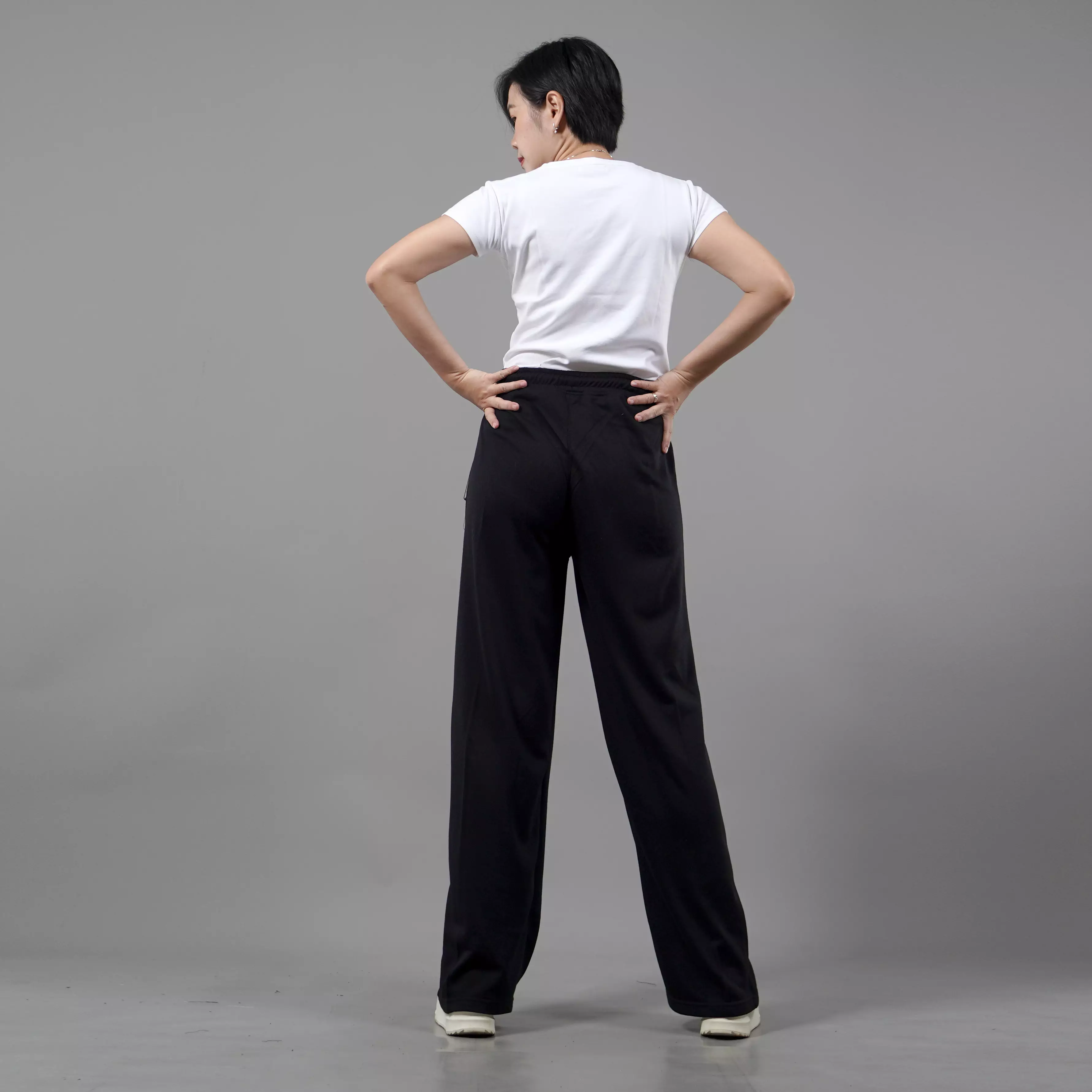 RIA Celana Panjang Wanita Kekinian Loose Pants Wanita - HITAM