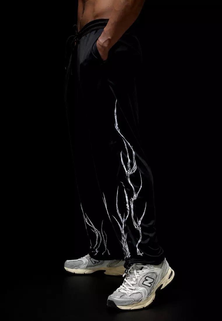 Veritate Oversize Track Pants Skeleton series Black
