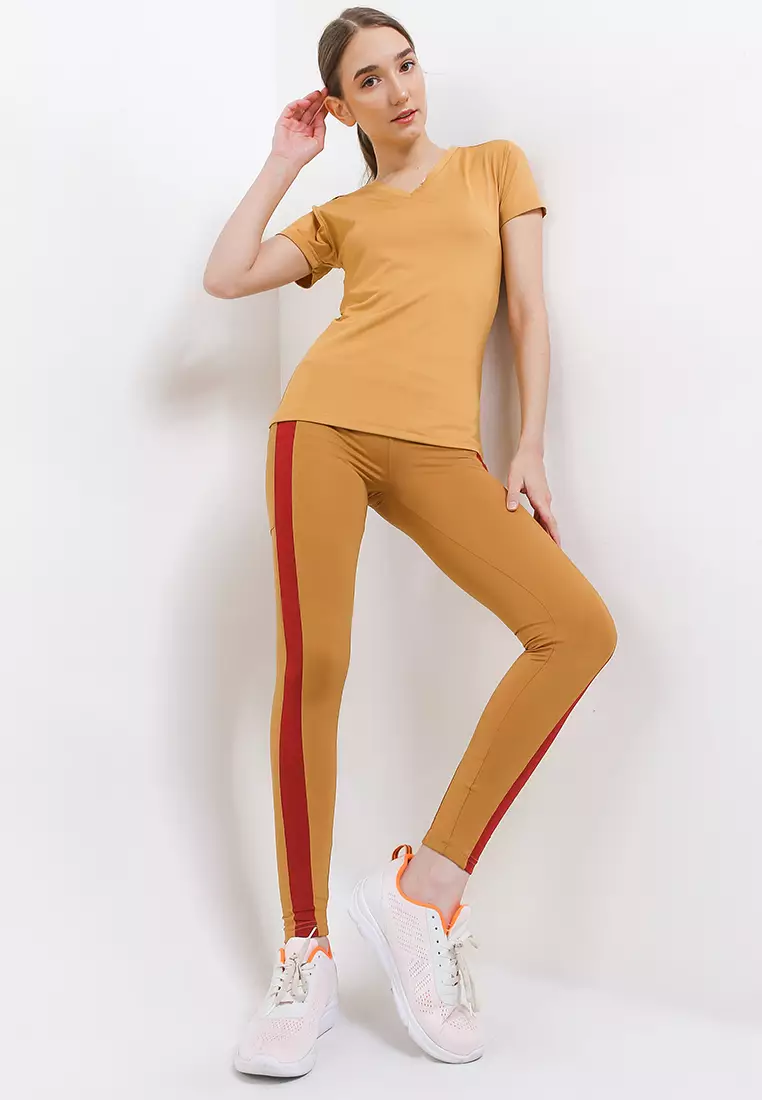 Celana Panjang Legging Olahraga Ladies Sport Long Pants Active Sport Olahraga Senam Yoga Pilates Gym Ketat Spandex