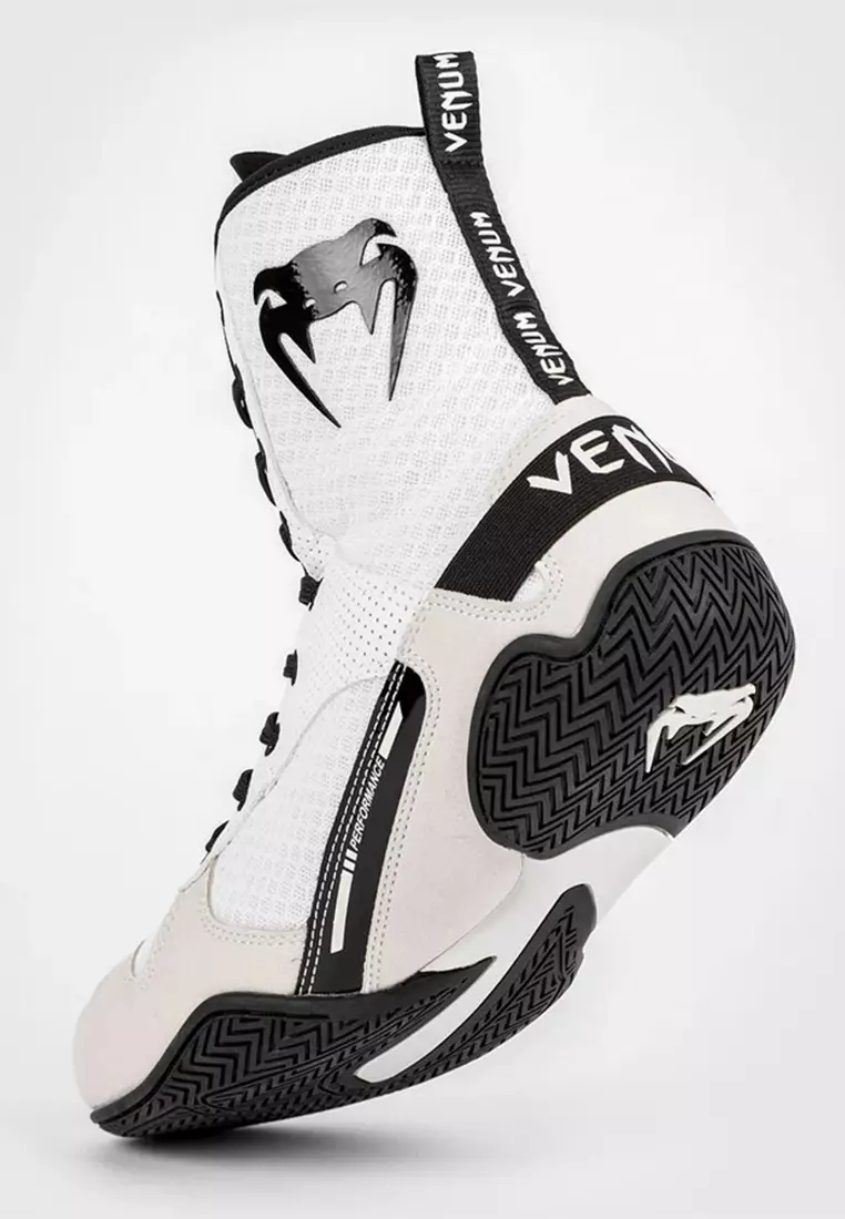 Venum Elite Boxing Shoes - White/Black