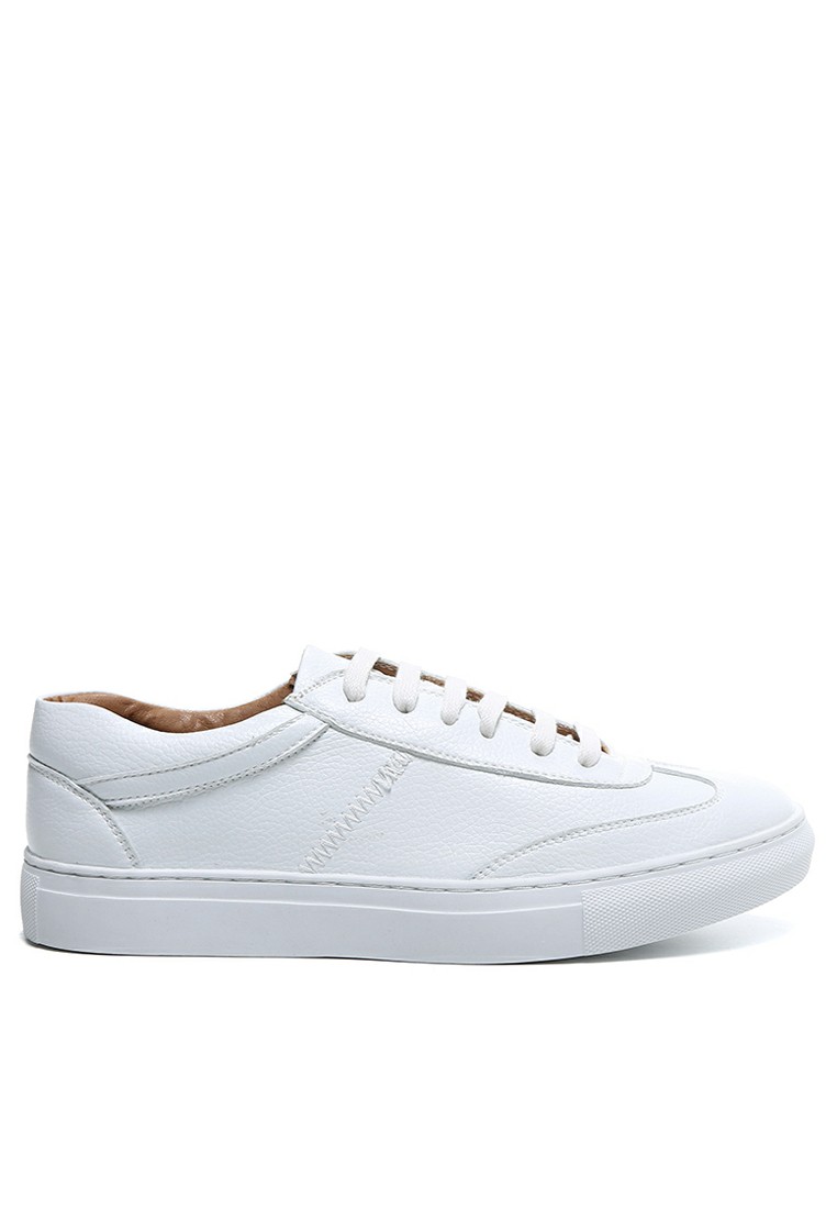 White Synthetic Leather Sneaker MC-Z05