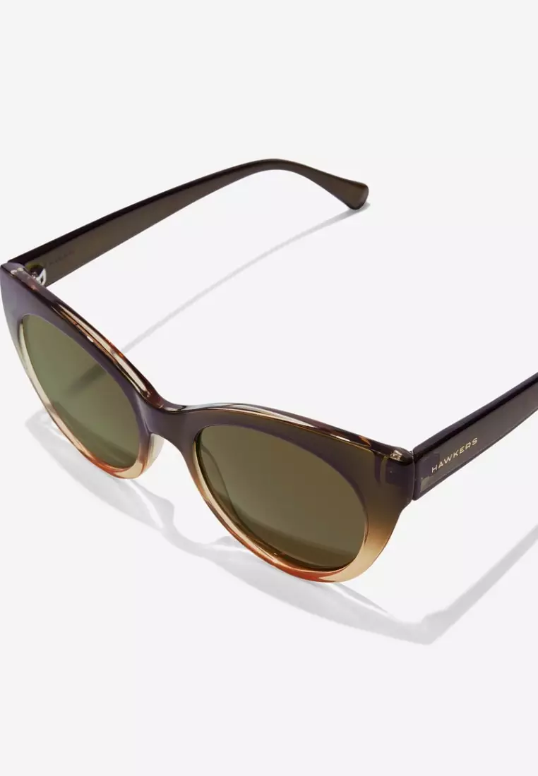 HAWKERS Khaki Olive Divine Sunglasses For Women, Female. Official Product Designed In Spain