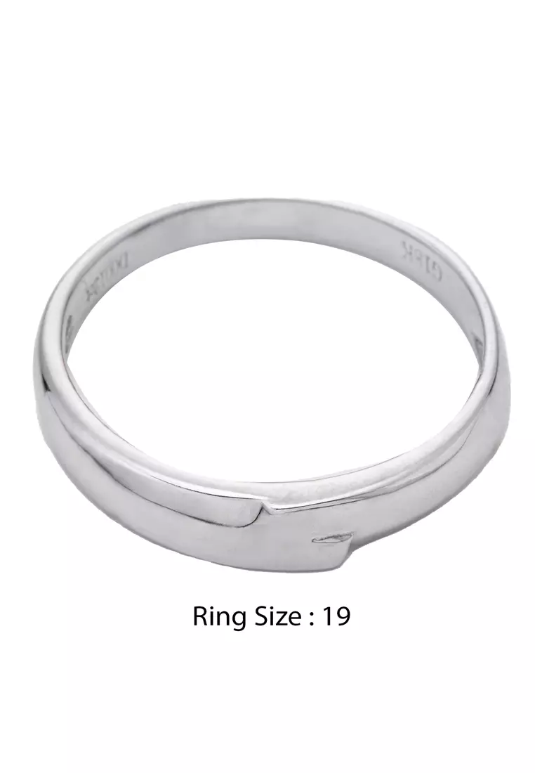 LITZ 18K 白金鑽石戒指 YM-BRR5381