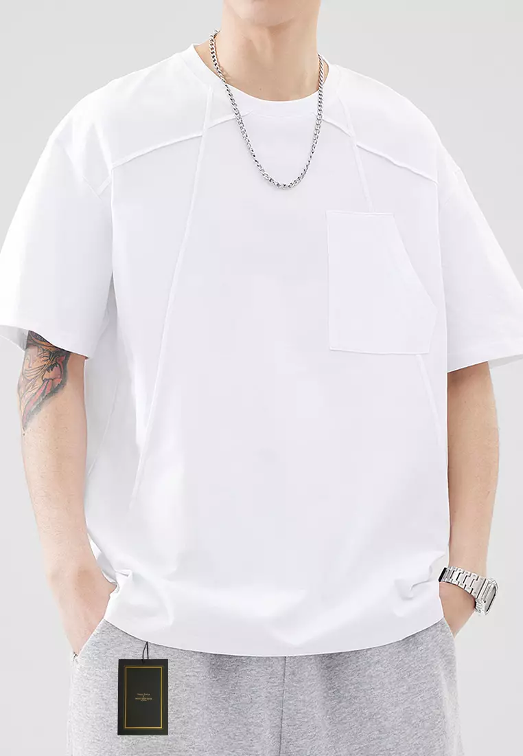 American Style Patchwork Short Sleeve T-Shirt AY-az8067