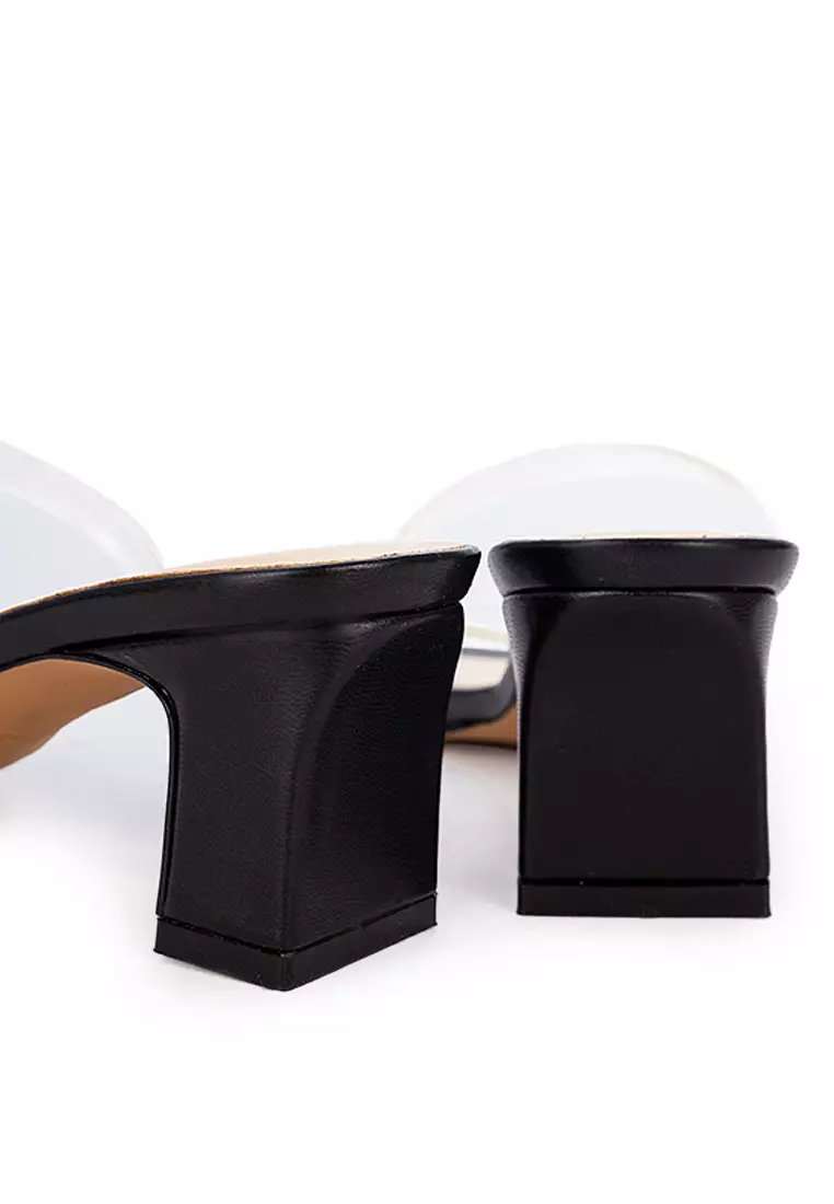 Vinyl Low Heeled Slide