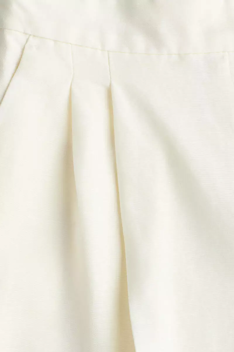 Linen-blend Bermuda shorts