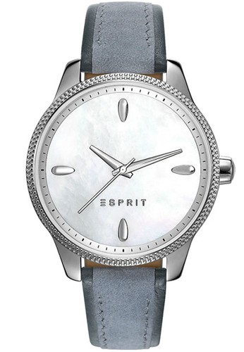 Esprit ES108602001 - Jam Tangan Wanita - Tali Kulit - White Dark Grey