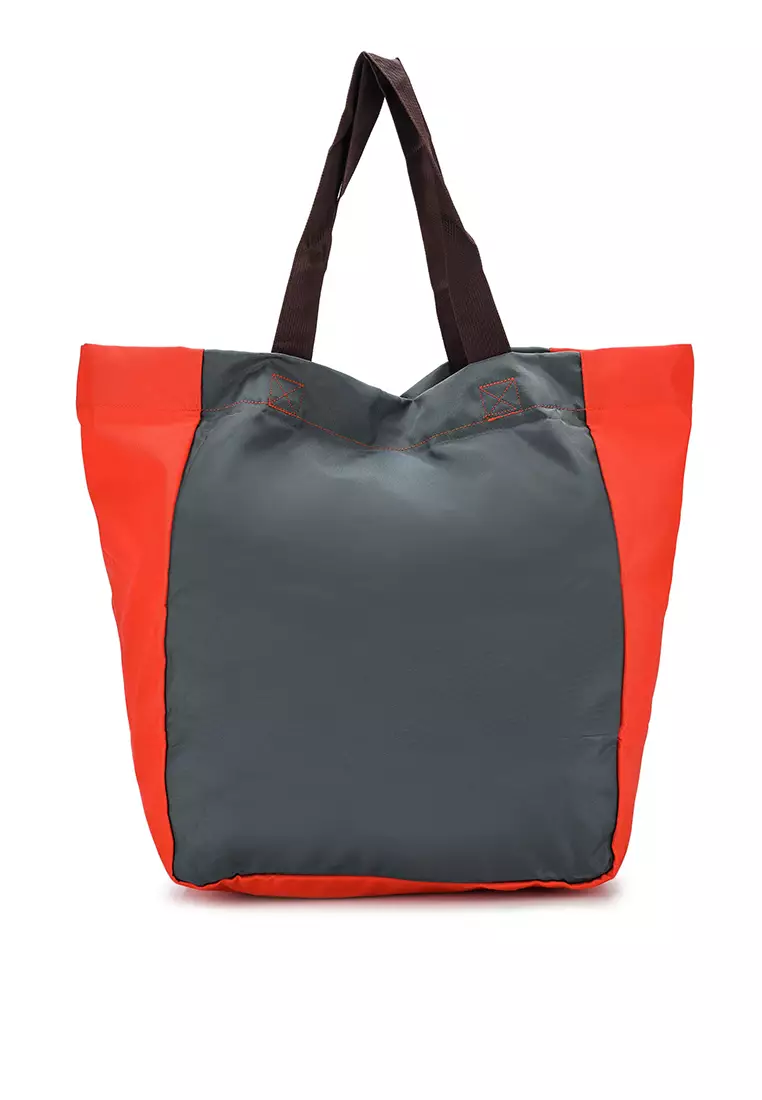 Red large tote store bag
