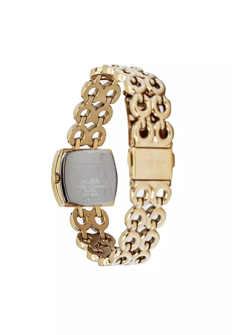Jam Tangan Wanita Alba Original Garansi Resmi AH7R12 AH7R12X1 Strap Stainless Steel Gold