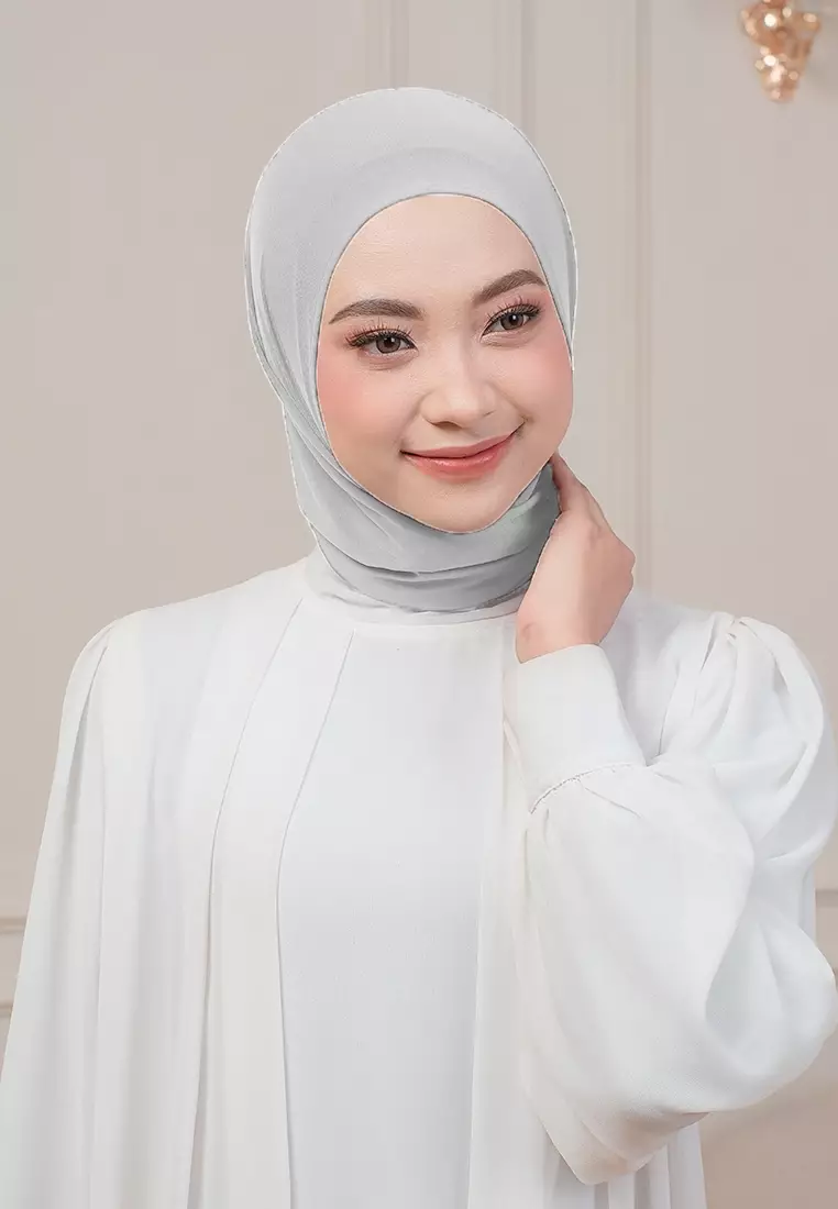 HIJAB INSTAN QIARA - SILVER GREY