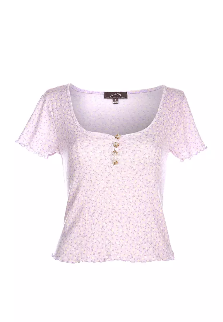 Buy London Rag Purple Floral Floral Ditsy Top 2026 Online | ZALORA