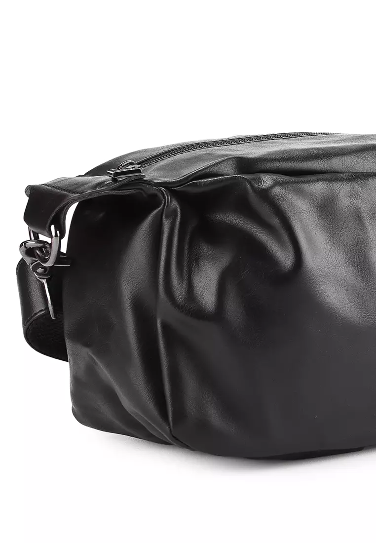 Distressed Leather Hitch Crossbody Bag