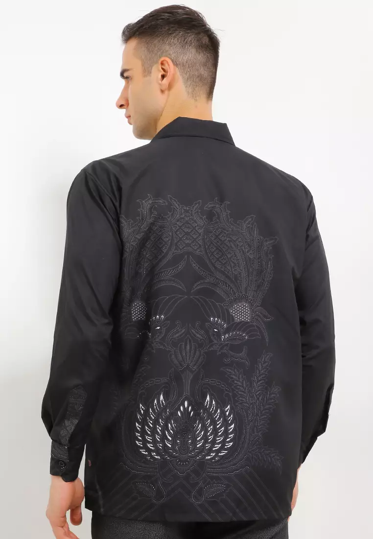 Pusoko Kemeja Batik Exclusive Premium Pria Casual Modern Lengan Panjang