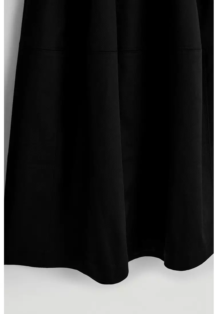 VOLUMINOUS COTTON MIDI SKIRT