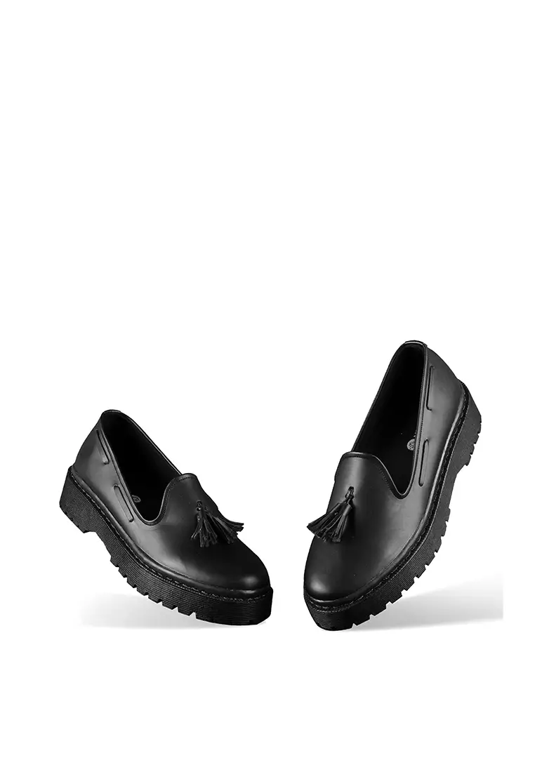 Lvnatica Yuki Full Black Loafers Shoes