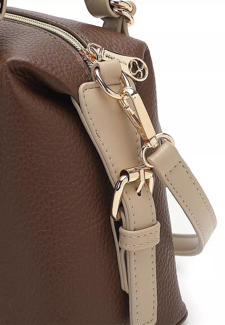 Women's Top Handle Bag / Sling Bag / Crossbody Bag / Shoulder Bag (Tas Tangan Wanita / Tas Selempang Wanita / Tas Bahu Wanita) - Cokelat