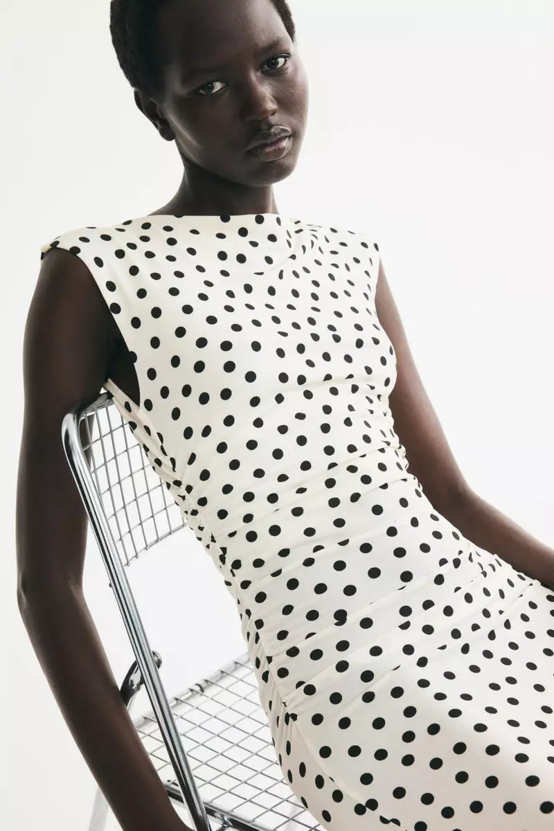 Cap-sleeved dress