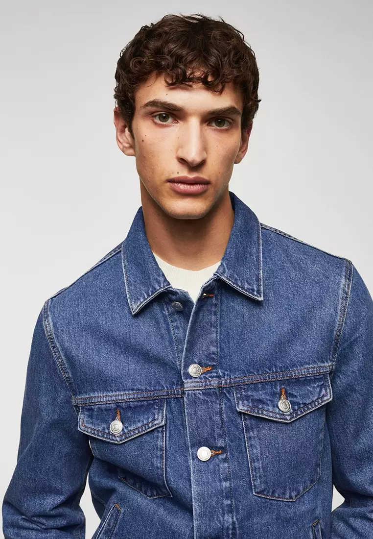 Buy MANGO Man Basic Denim Jacket 2023 Online ZALORA Philippines