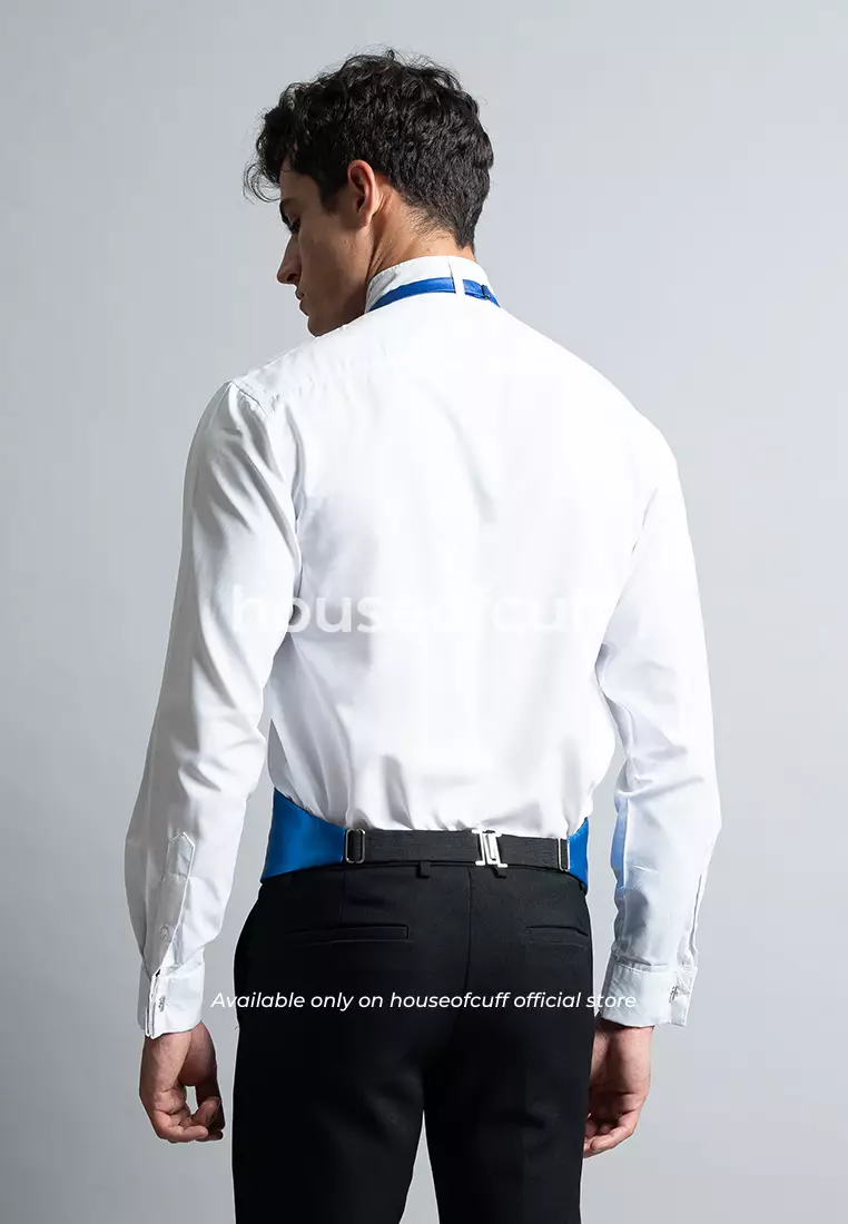 Suspender Gesper Belt Wedding Best Man Cummerbund Biru Benhur