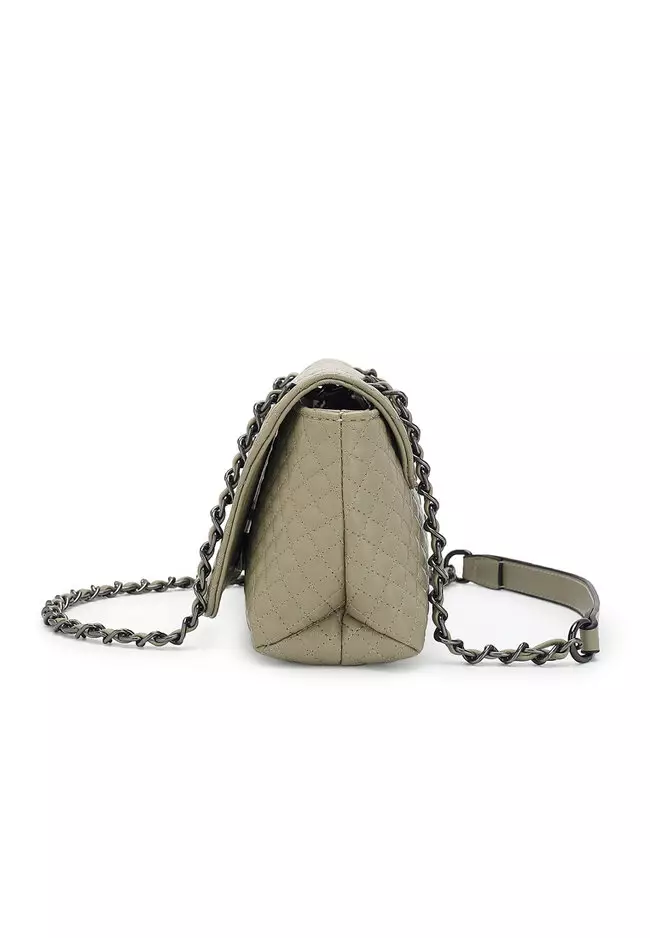 Quilted Sling Bag / Crossbody Bag - Green