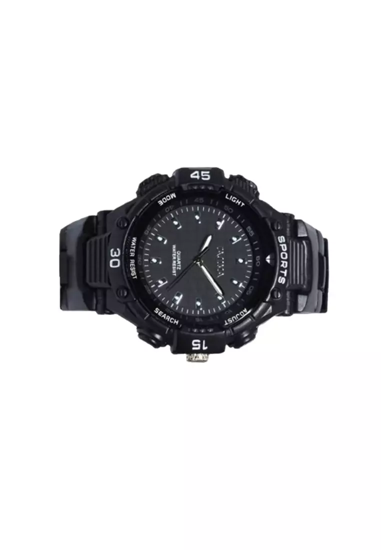Jam Tangan Pria Tajima Analog Sport 5092 Water Resist ORIGINAL - Black