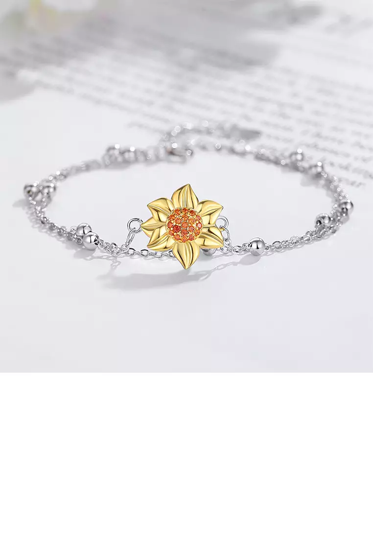 Bracelet with sunflower new arrivals