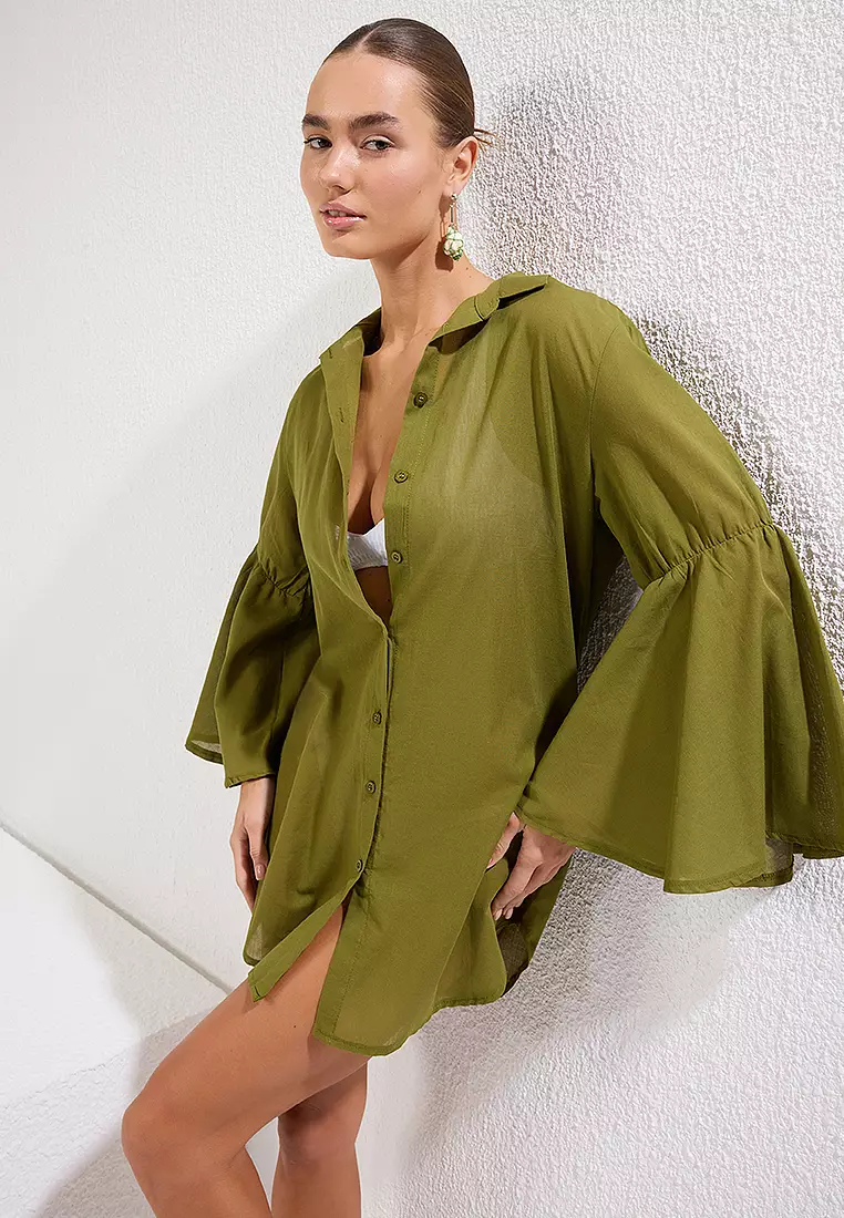 荷葉連身迷你裙