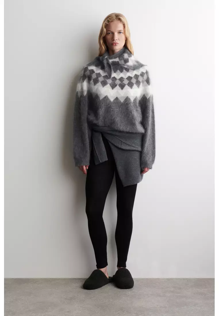 FAIR ISLE BRUSHED-CASHMERE SCARF