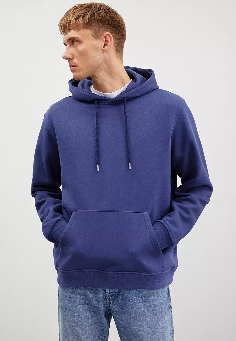 Jorge Soft Hooded Organic Cotton Kangaroo Pocket Regular Sweatshirt
